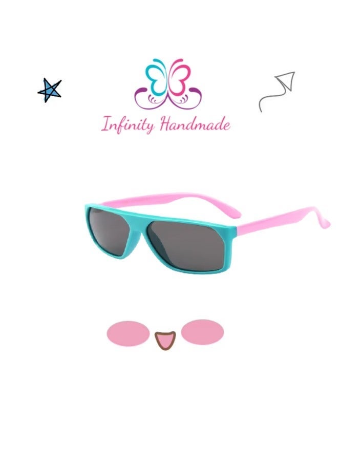 Children Polarized Sunglasses Fashion, Silicone Flexible Safety, boy & girl, Outdoor, With the highest security Polarized,S8227, from Seller INFINITYHANDMADE Only - Image 2