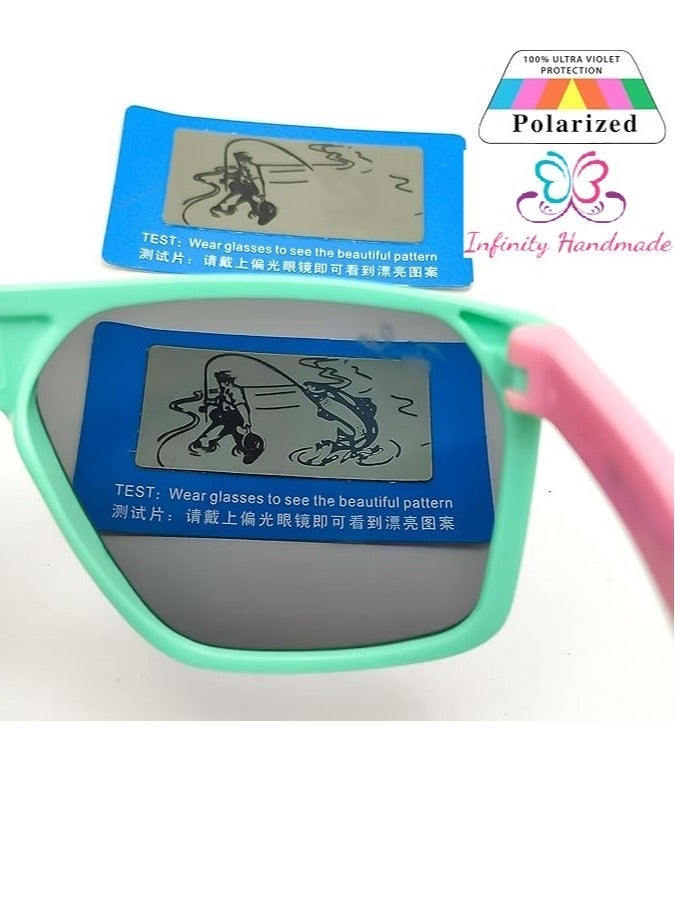 Children Polarized Sunglasses Fashion, Silicone Flexible Safety, boy & girl, Outdoor, With the highest security Polarized,S8227, from Seller INFINITYHANDMADE Only - Image 4
