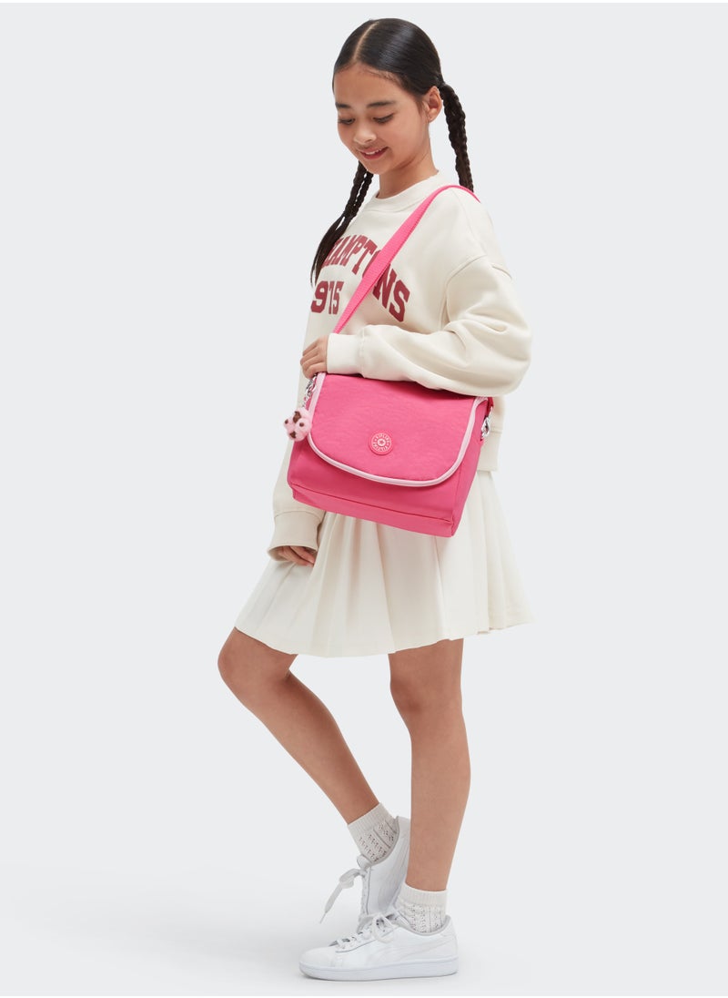 kipling New Kichirou Insulated Large Kids School Lunchbox with Trolley Sleeve Happy Pink  - Image 3