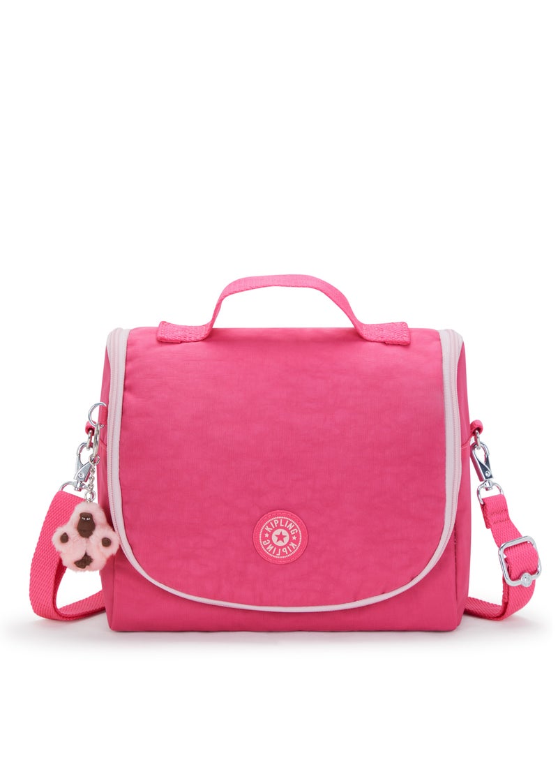 kipling New Kichirou Insulated Large Kids School Lunchbox with Trolley Sleeve Happy Pink  - Image 1