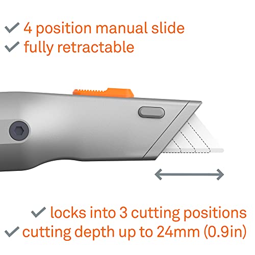 Slice Metal-Handle, 1 Utility Knife, Manual Blade Stays in Position - Image 4