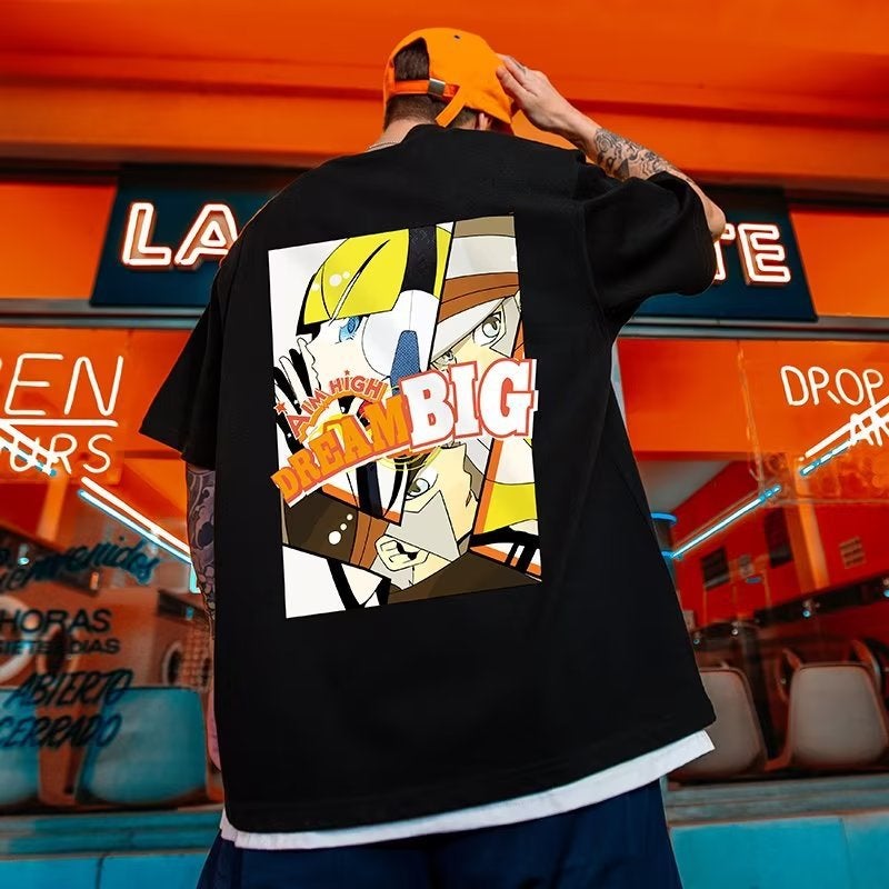 Cartoon Printed Short-Sleeved T-Shirt Men'S Hip-Hop Ins Trendy Plus Size Loose Plus Size Fat Thin - Image 2
