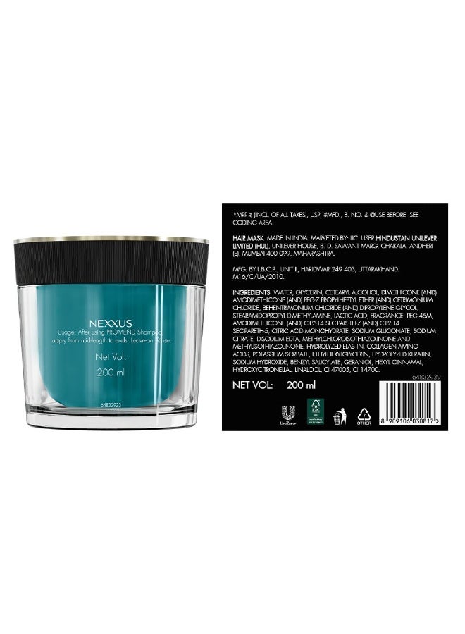Nexxus Promend Moisture Collagenizing Treatment Mask For Dry Hair 200 ml | 2.3 X Smoother | 57% Less Frizz | Luxury White Rose Fragrance Profile - Image 3