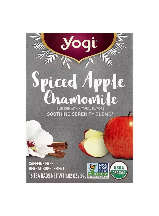 Yogi Tea, Spiced Apple Chamomile, Caffeine Free, 16 Tea Bags, 1.02 oz (29 g)