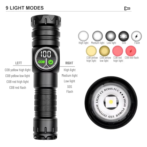 Sarjak 30W White Laser Lamp Most Powerful Rechargeable Torch Light Long Range | Waterproof Emergency LED Light | Camping, Outdoor, Home Use | USB Charging | Self Defense Flashlight - Image 4