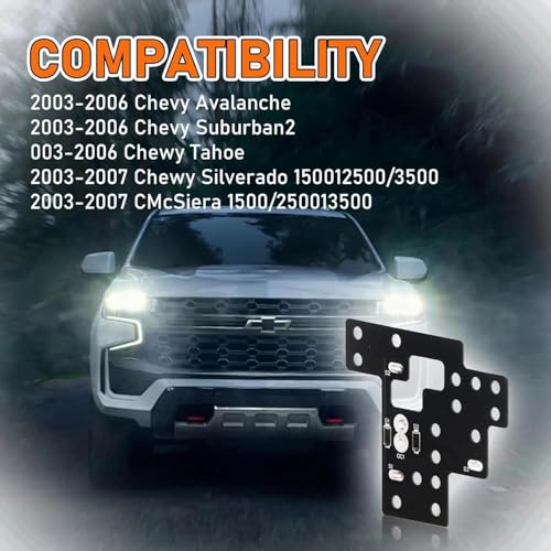 GONMOT Lighting Fully Open Module for GM/ 6 High Mod Fog Low Beams High Beams Compatible with 2003-2007 Chevy Silverado GMC Sierra 1500 2500 3500, Cadillac Escalade,Yukon, Tahoe, Avalanche - Image 5