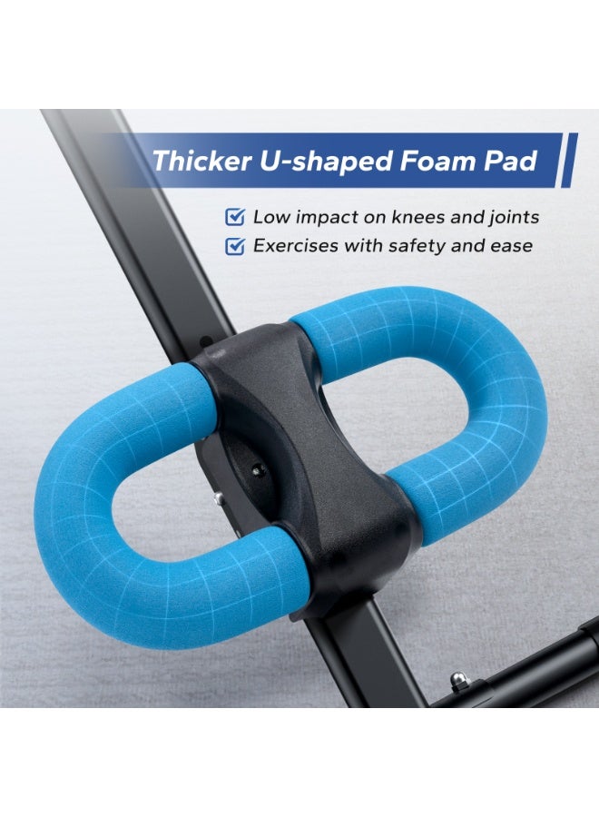 ميراتش جهاز تمارين البطن من ميراش، جهاز تدريب عضلات البطن قابل للتعديل لتمرين عضلات البطن في صالة الألعاب الرياضية المنزلية، قابل للطي، يحمي الركبة، جهاز تدريب عضلات البطن لتمرين عضلات المعدة - Image 4