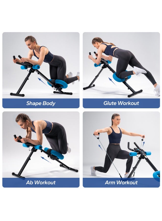 ميراتش جهاز تمارين البطن من ميراش، جهاز تدريب عضلات البطن قابل للتعديل لتمرين عضلات البطن في صالة الألعاب الرياضية المنزلية، قابل للطي، يحمي الركبة، جهاز تدريب عضلات البطن لتمرين عضلات المعدة - Image 2