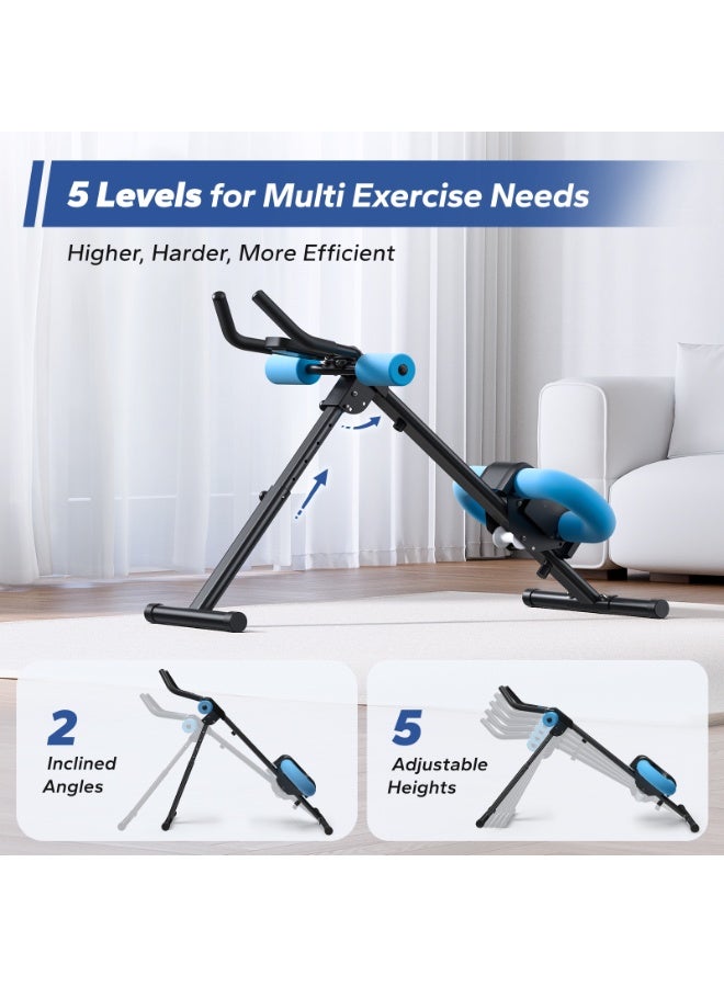 ميراتش جهاز تمارين البطن من ميراش، جهاز تدريب عضلات البطن قابل للتعديل لتمرين عضلات البطن في صالة الألعاب الرياضية المنزلية، قابل للطي، يحمي الركبة، جهاز تدريب عضلات البطن لتمرين عضلات المعدة - Image 3