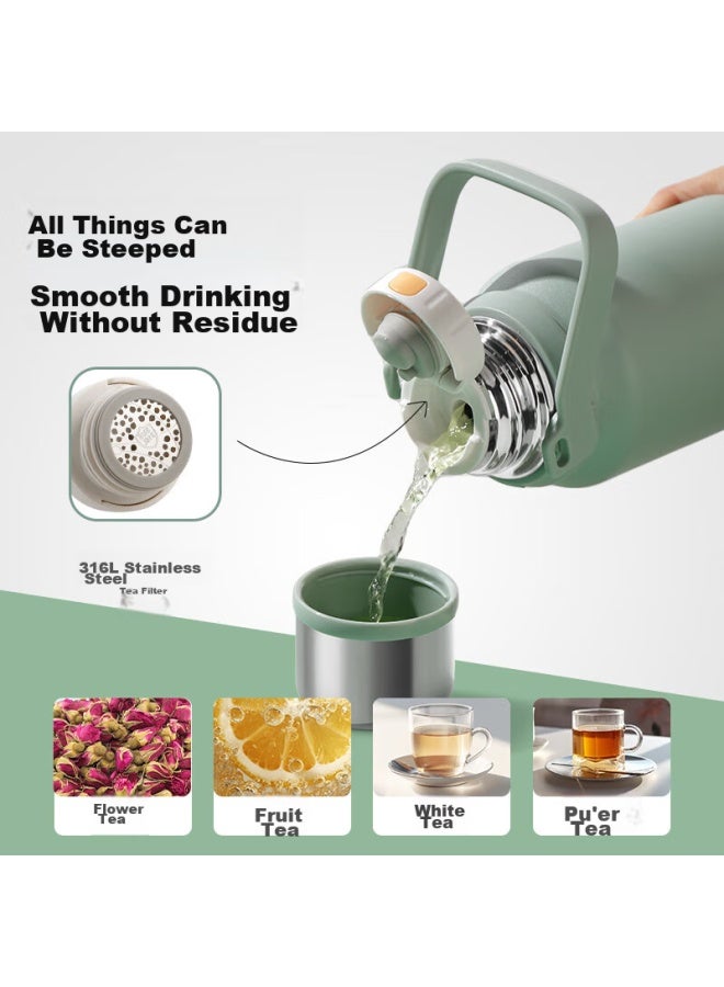 Tomimitsu Fuguang Insulated Mug, 316l Stainless Steel, Large Capacity, Tea Infuser Water Bottle, For Men And Women, Students, Dual-use Tea Cup, 900ml - Image 2
