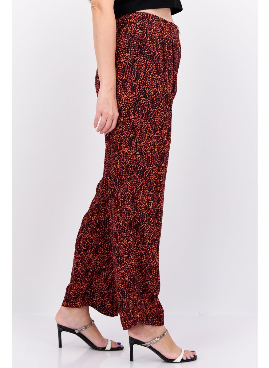 Scotch & Soda Women All Over Print No Stretch Palazzo, Black  - Image 2