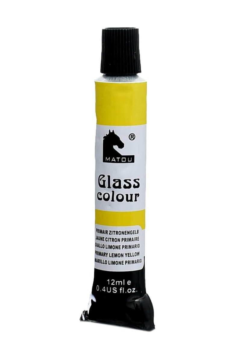 Matou Y-1363 High Quality Glass Colours 12 Tubes 12ml For Artist, Beginners and professionals - Multi Color - Image 3
