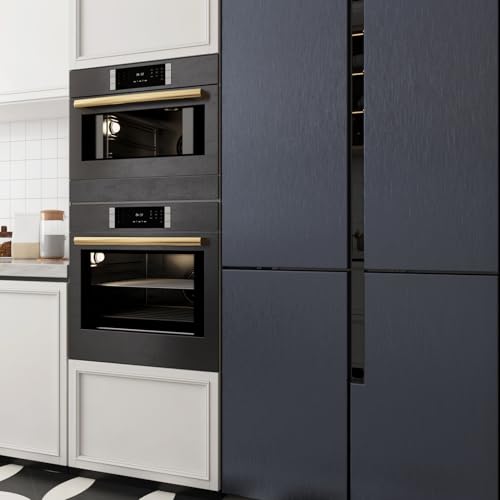 LACHEERY Brushed Stainless Steel Contact Paper for Appliances Thick Navy Blue Metallic Wallpaper Peel and Stick Blue Contact Paper for Kitchen Cabinets Drawers Fridge Countertops Vinyl Wrap 15.8"x80" - Image 3
