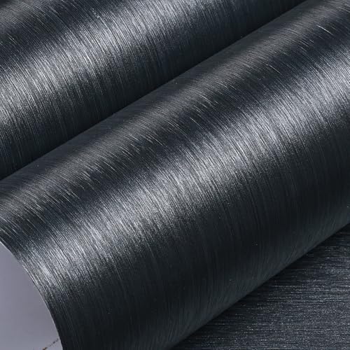 LACHEERY Brushed Stainless Steel Contact Paper for Appliances Thick Navy Blue Metallic Wallpaper Peel and Stick Blue Contact Paper for Kitchen Cabinets Drawers Fridge Countertops Vinyl Wrap 15.8"x80" - Image 1
