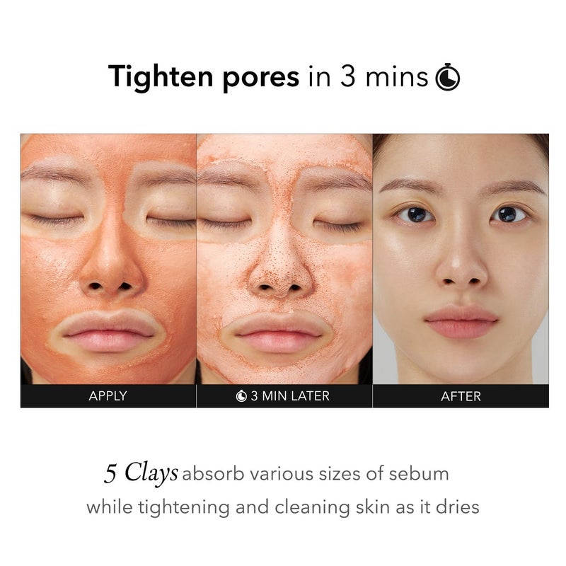 APRILSKIN Carrotene IPMP 3-Min Quick Dry Pore Caring Clay Mask | Kaolin & Zinc PCA | Reduces Pores & Sebum | Cooling Effect | Vegan | Gentle Exfoliation | Korean Skin Care | 100g 3.52 oz. - Image 4