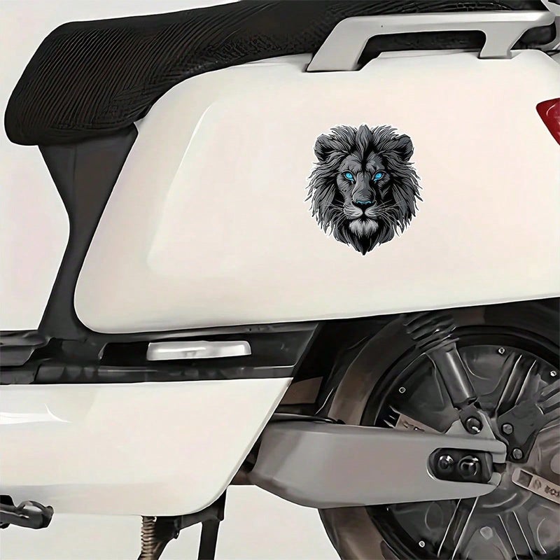 Blue Eyed Black Lion PVC Sticker 3 Inch Majestic Animal Decal For Laptops Cups Bicycles - Image 2