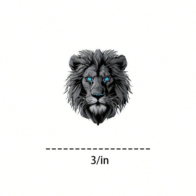 Blue Eyed Black Lion PVC Sticker 3 Inch Majestic Animal Decal For Laptops Cups Bicycles - Image 5