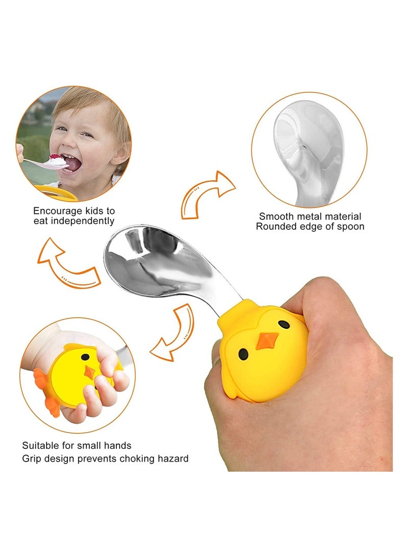 Toddler Utensils Forks and Spoons Set for Kids Perfect for 1-5 year old Toddlers Portable Baby Utensils Stainless Steel Toddler Silverware Set for Self Feeding Flatware Set - Image 4