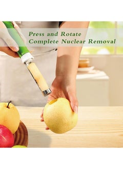 Generic Telescopic Fruit Core Peeling Machine Multifunctional Stainless Steel Apple Pear Vegetable 2-1 Peeling Machine Home Kitchen Tool (Red)  - Image 3