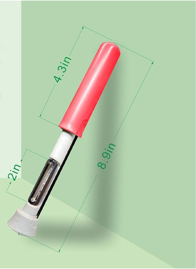 Generic - Telescopic Fruit Core Peeling Machine Multifunctional Stainless Steel Apple Pear Vegetable 2-1 Peeling Machine Home Kitchen Tool (Red) - Image 1