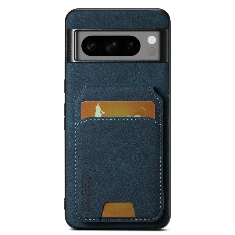 Suteni For Google Pixel 10 Pro Xl H02 Litchi Leather Card Wallet Stand Back Phone Case(Blue) - Image 1