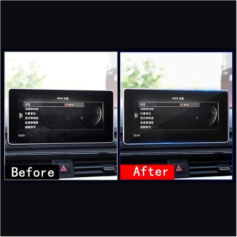 Car GPS Protective Film For A4 For A5 S4 S5 B9 For Q5 2017 2018 2019 Car Tempered Glass GPS Navigation Screen Protector Film Protection(10 inch HD) - Image 4
