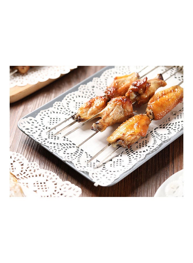 NIBEMINENT Disposable Decorative Round Paper Tableware Decoration For Cake Dessert 150 Pieces White 13.5*2*13.5cm - Image 5