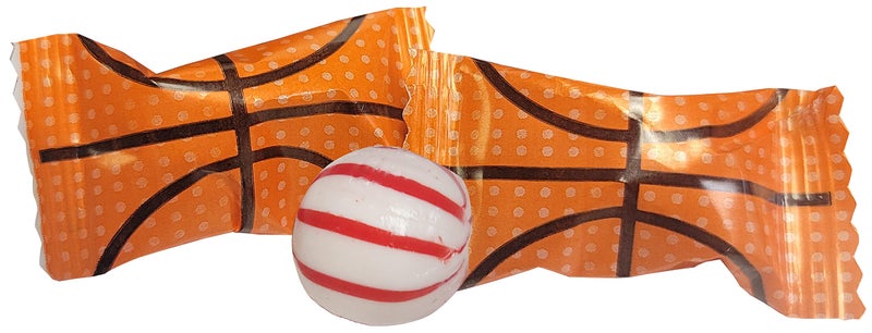 Naturejam Basketball Themed Peppermints 100 Count Wrapped - Sports Mint Candy - Image 1
