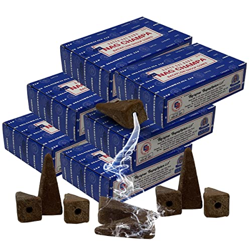 TRUMIRI Nag Champa Backflow Incense Cones for Waterfall Aromatic Smoke Fountain Haze Falls and Mat Bundle - Pack of 6 - Image 3