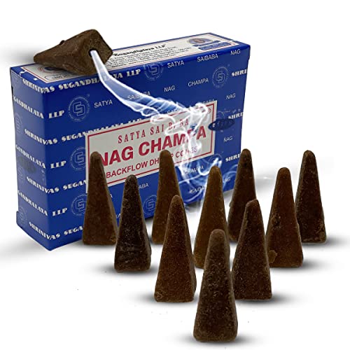 TRUMIRI Nag Champa Backflow Incense Cones for Waterfall Aromatic Smoke Fountain Haze Falls and Mat Bundle - Pack of 6 - Image 4
