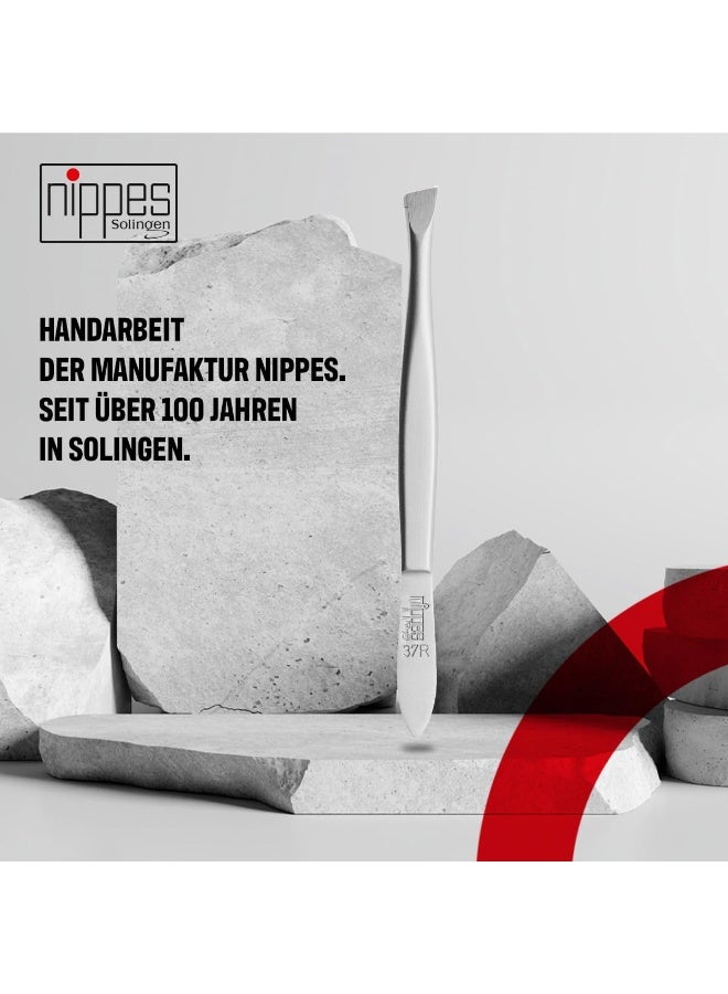 nippes Solingen Tweezer Stainless Steel Slanted 37Sr | For Eyebrow Shaping & Fine Hair Removal | Comfortable To Use & Handy - Image 3