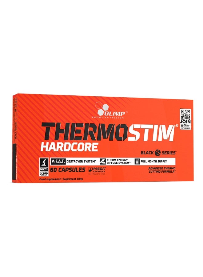 Olimp Sport Nutrition Thermostim Hardcore, 60 Capsules, Metabolism & Energy Support for Active Lifestyles