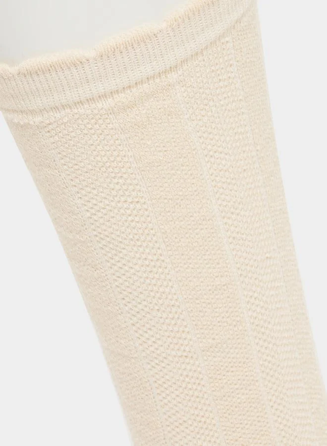 Styli Solid Pair Calf Length Socks