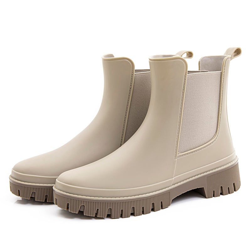 Fubotao Womenâ€™s Short Rain Boots Waterproof Chelsea Rain Boots For Ladies - Image 1