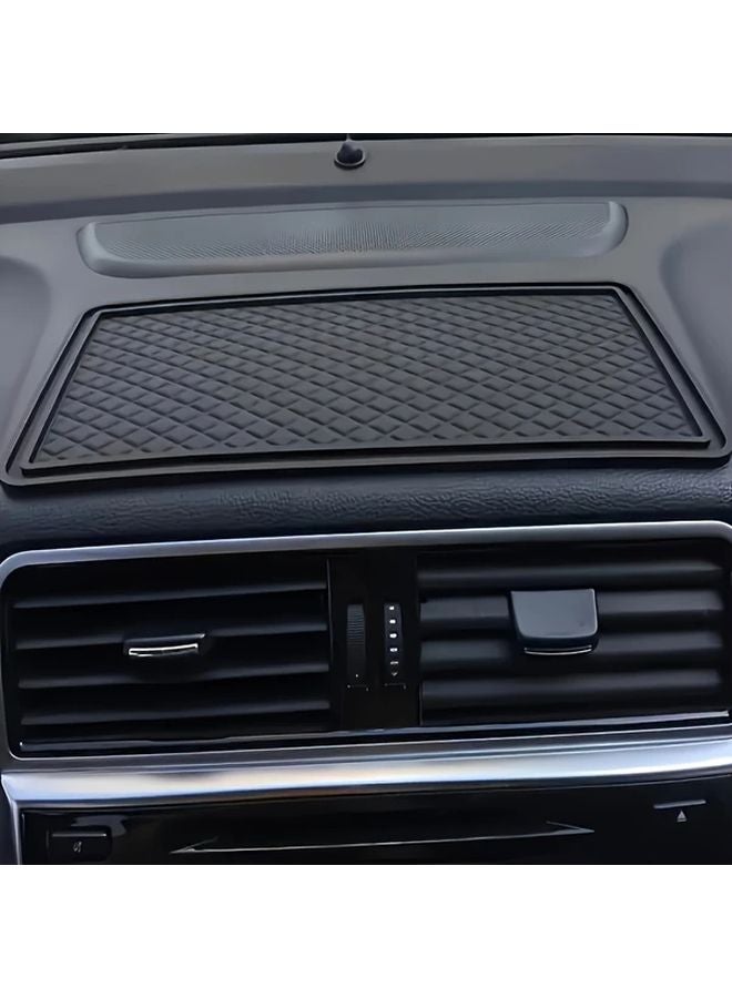 Black Non Slip Car Dashboard Mat Adhesive PVC Anti Slip Pad for iPhone Keys Cup Holders - Image 1