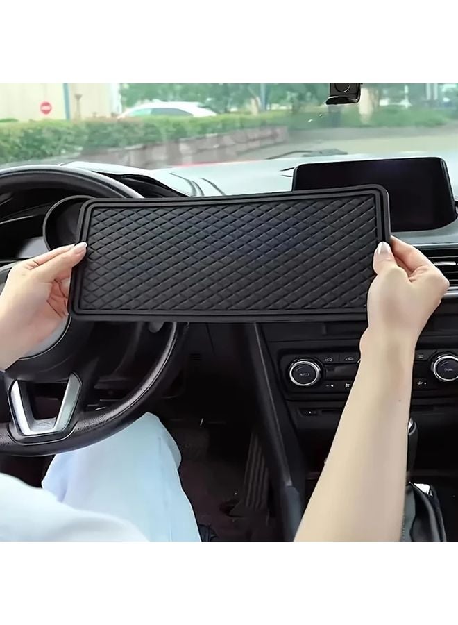 Black Non Slip Car Dashboard Mat Adhesive PVC Anti Slip Pad for iPhone Keys Cup Holders - Image 5