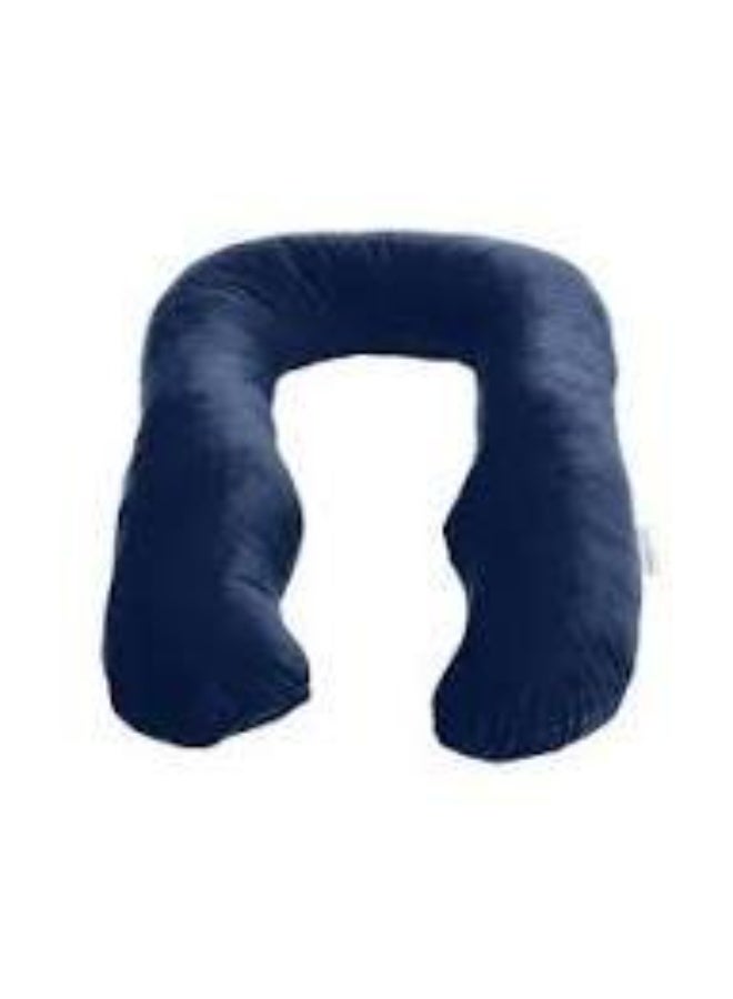 Pregnancy Pillows for Sleeping, U Shaped Full Body Removable Velvet Cover - Support for Back, Legs, Belly, HIPS for Pregnant Women, Navy Blue - Image 4