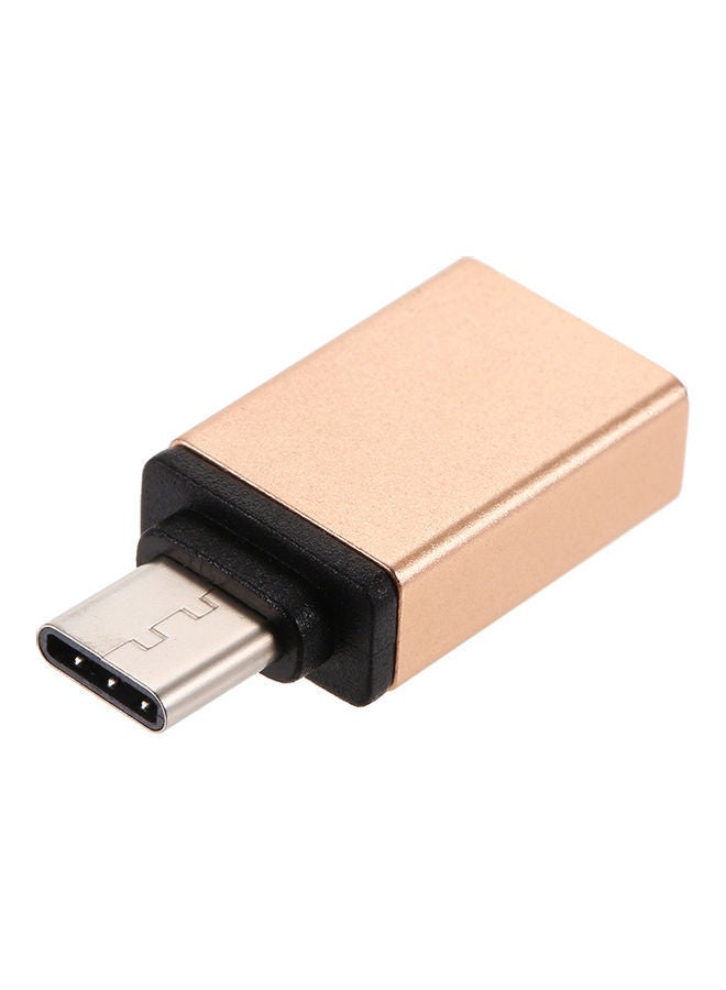 NIBEMINENT USB Type-C Male To 3.0 Female OTG Adapter Gold - Image 3