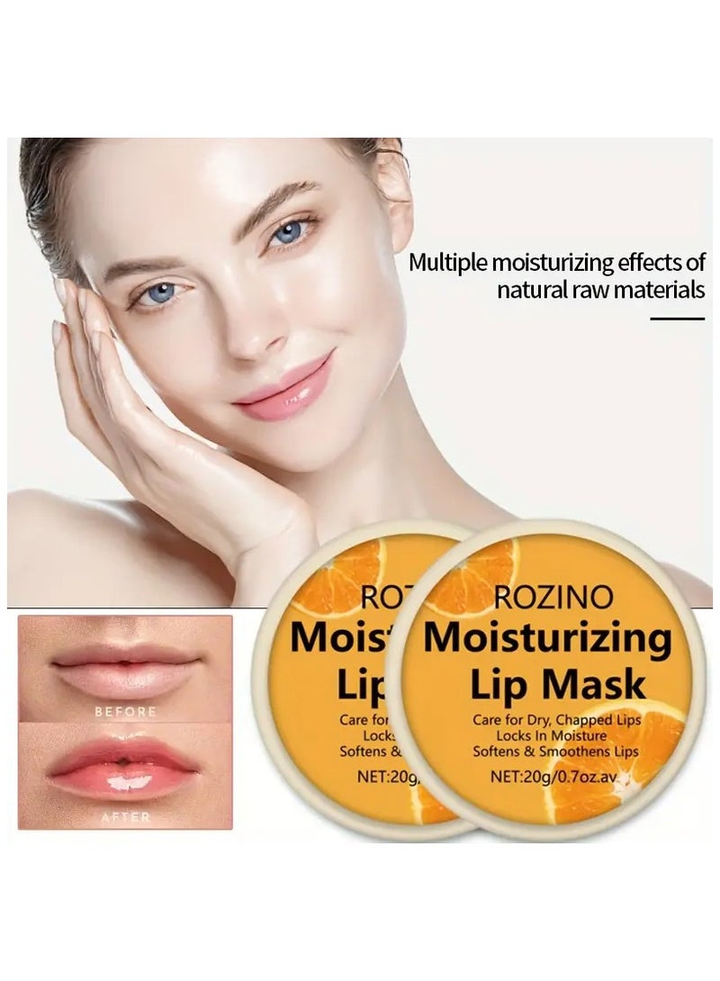 Rozino 20g ROZINO Unisex-Adult Glossy Finish Lip Mask,  All Skin Types, Orange-Infused Moisturizing Lip Care for Soft, Smooth, and Nourished Lips - Image 3