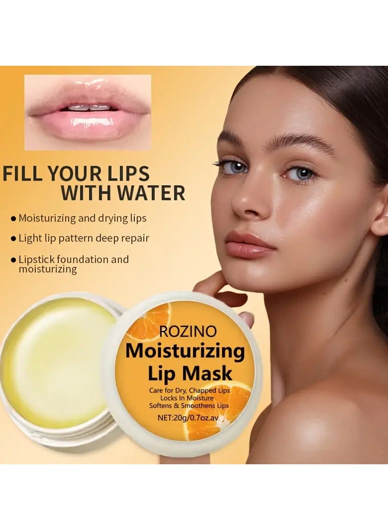 Rozino 20g ROZINO Unisex-Adult Glossy Finish Lip Mask,  All Skin Types, Orange-Infused Moisturizing Lip Care for Soft, Smooth, and Nourished Lips - Image 5