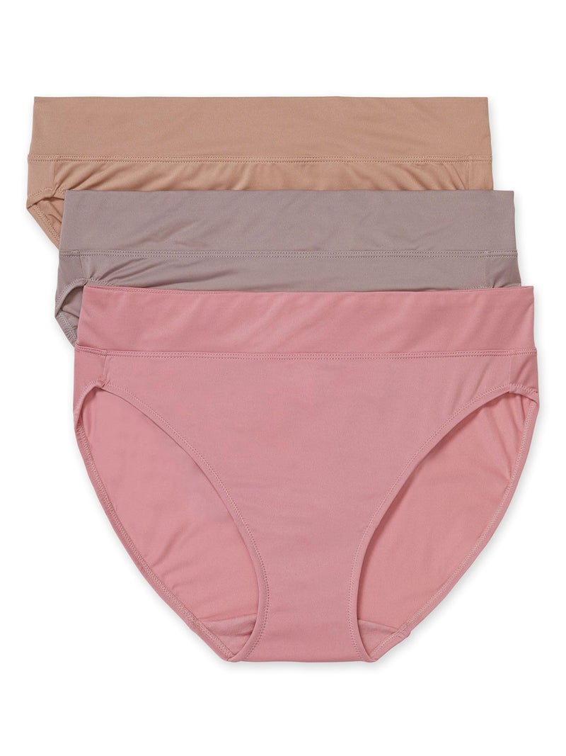 WarnersÂ® Blissful Benefits Dig-Free Comfort Waistband Microfiber Hi-Cut 3-Pack 5138W