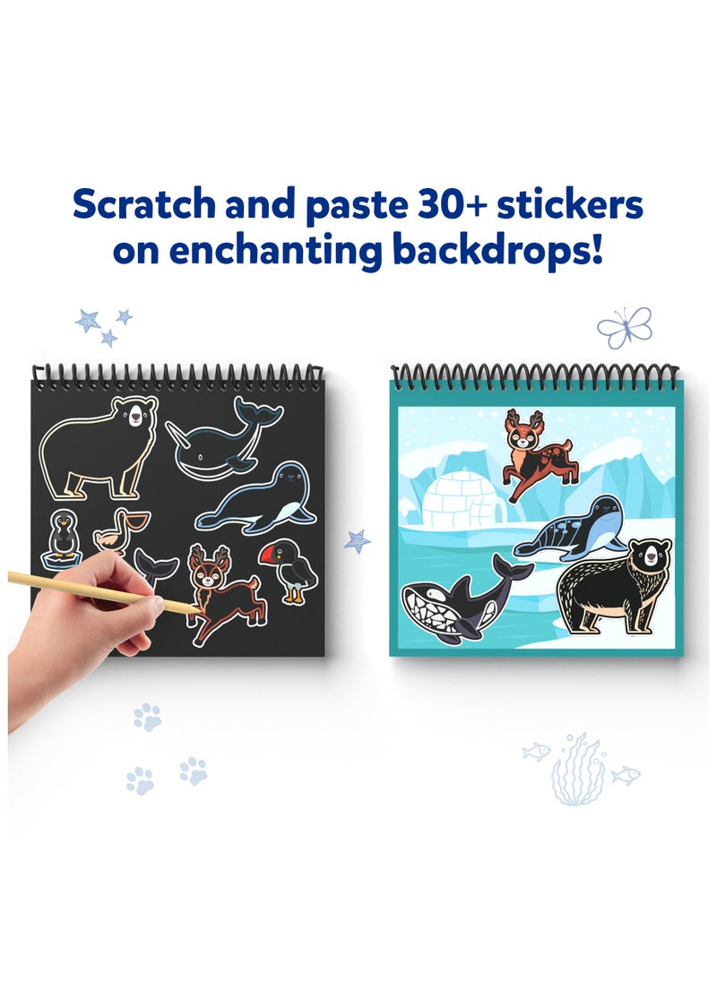 Skillmatics Magical Scratch Art Book for Kids - Amazing Animals, Craft Kits & Supplies, 30+ Scratch Stickers, Travel Toys, DIY Kit, Gifts for Boys & Girls Ages 3, 4, 5, 6, 7, 8  - Image 5