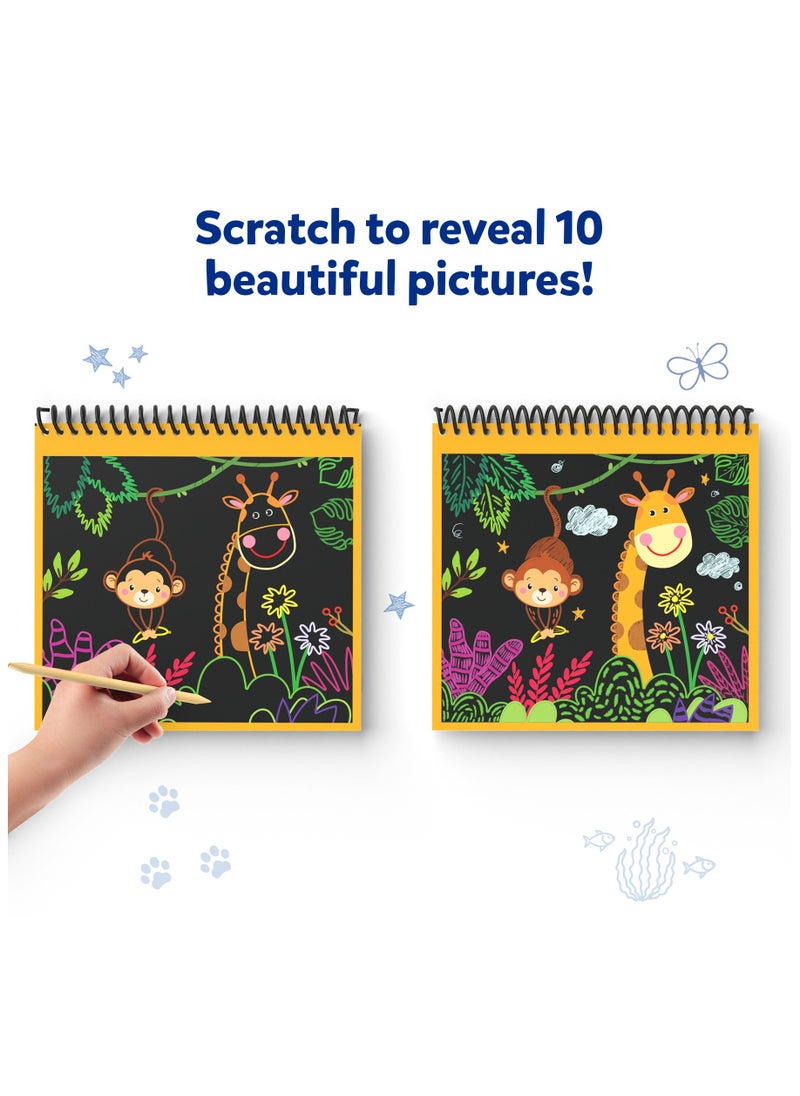 Skillmatics Magical Scratch Art Book for Kids - Amazing Animals, Craft Kits & Supplies, 30+ Scratch Stickers, Travel Toys, DIY Kit, Gifts for Boys & Girls Ages 3, 4, 5, 6, 7, 8  - Image 4