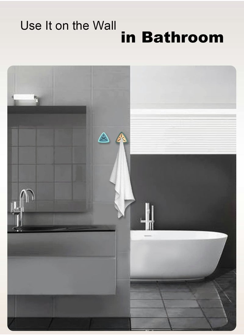 SYOSI 4 Pieces Self Adhesive Push Hooks for Towel, Kitchen Towel Holder, Bathroom Organization, Wall Mount Push in Towel Holder for Kitchen Bathroom, No Drilling Required  - Image 4