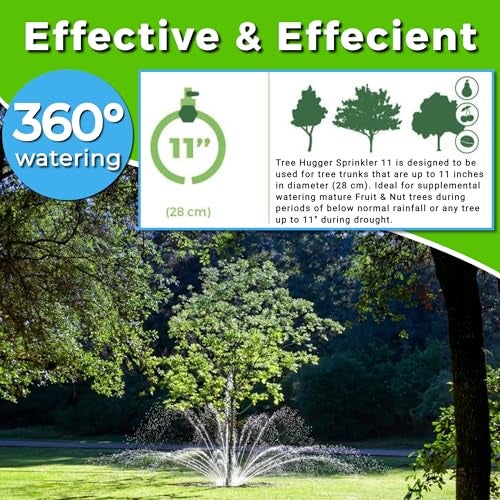 Tree Hugger Tree Watering System - 360° Outward Spray Tree Watering Ring - Sprinkler Ring for Trees & Shrubs - Reaches The Nutrition Zone for Tree Root Watering (11 Inch) - Image 3