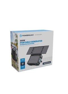 Powerology Portable Solar Power Generator and rechargeable 284W/H 400W QC  Black  - Image 1