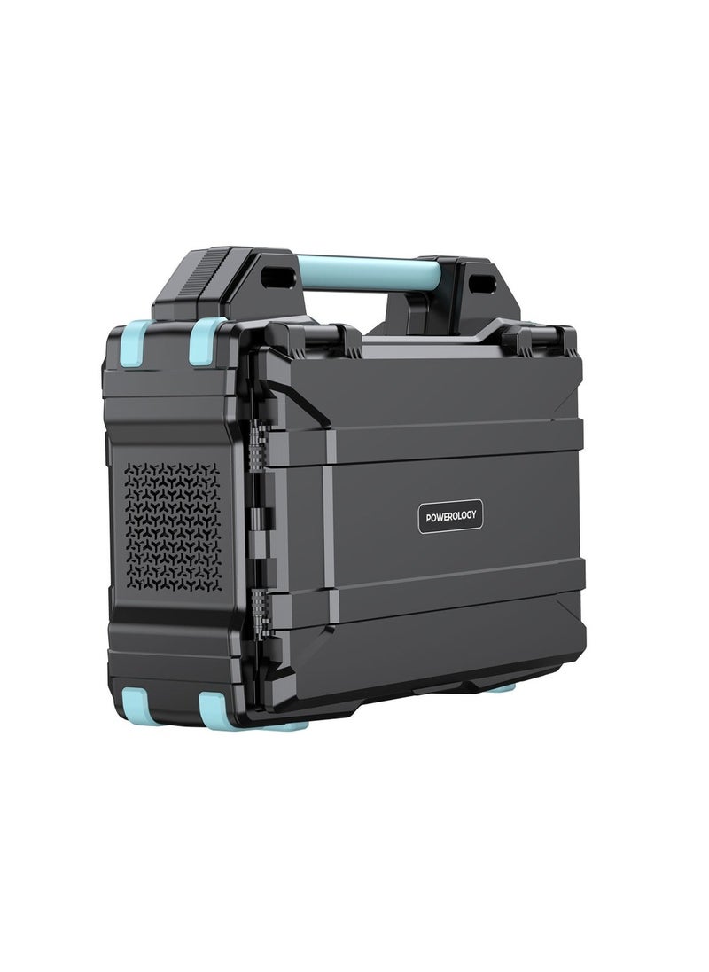 Powerology Portable Solar Power Generator and rechargeable 284W/H 400W QC  Black  - Image 2
