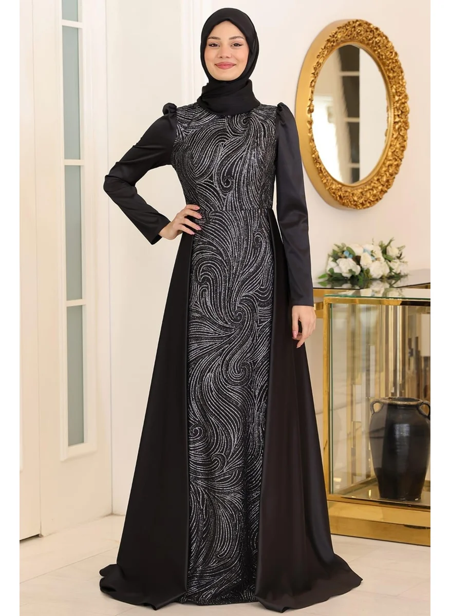 Esilanur Miray Hijab Evening Dress Black