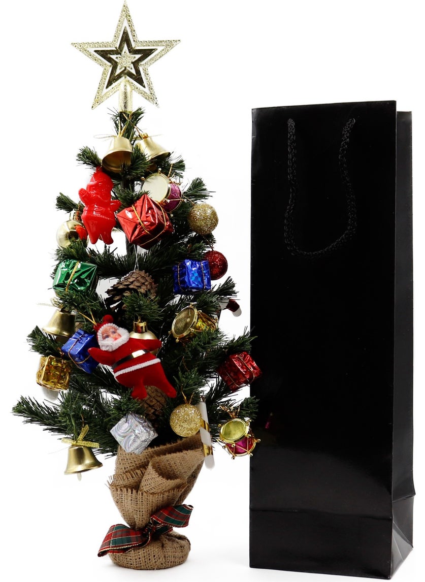 Repro Design Bottle Size Black Premium Cardboard Bag 12 x 35 x 8 cm Cardboard Bag 3 Pieces  - Image 1