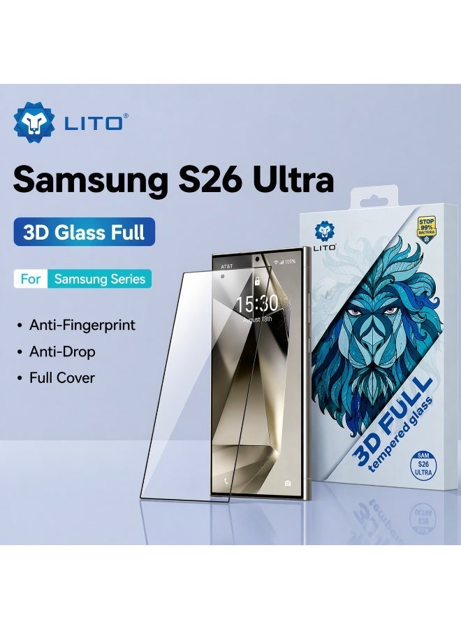 ليتو اسكرينة شاشه من Lito الأوريجينال لهاتف Samsung S26 Ultra - سامسونج S26 الترا، حمايه قويه وامان ضد الصدمات والخدوش اليومية، مع وضوح عالي وملمس تاتش سلس. - Image 1